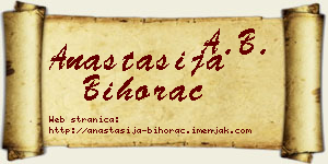 Anastasija Bihorac vizit kartica